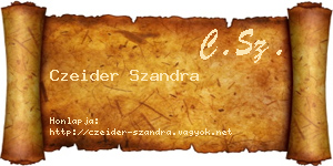 Czeider Szandra névjegykártya
